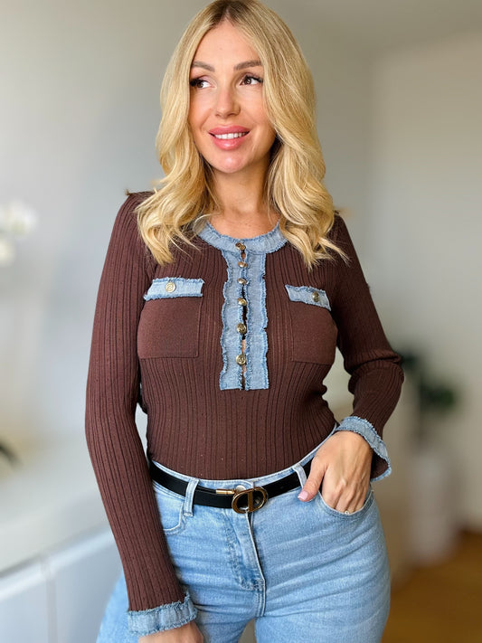 Blouse « CHARLIZE » CHOCO