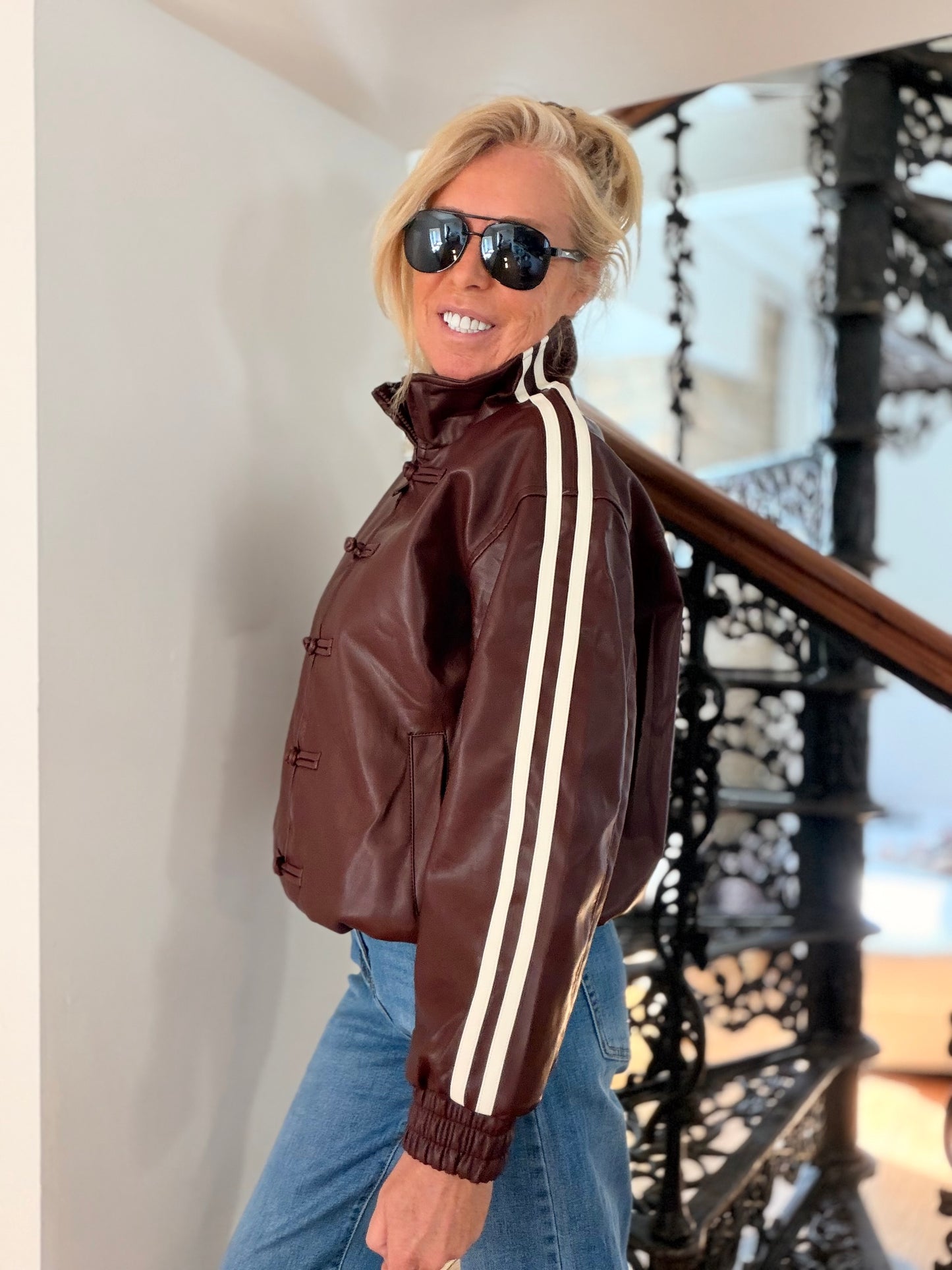 Veste Simili "Addi" Bordeaux