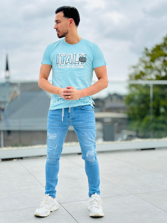 TEE SHIRT ICON BLEU
