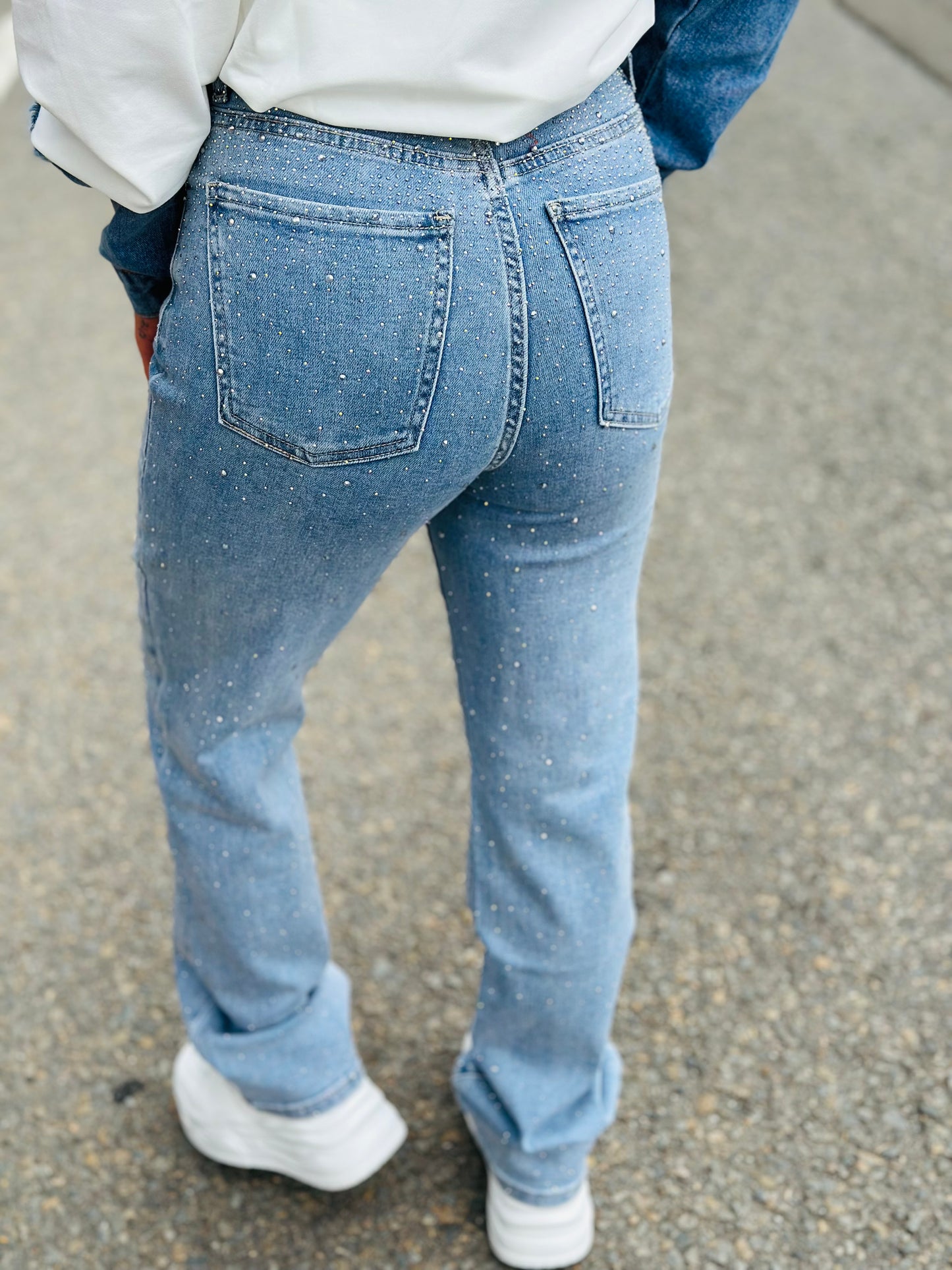 Jeans « STRASS » BLEU