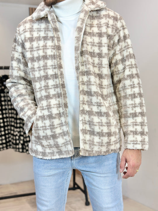 BLOUSON EN TEDDY BEIGE