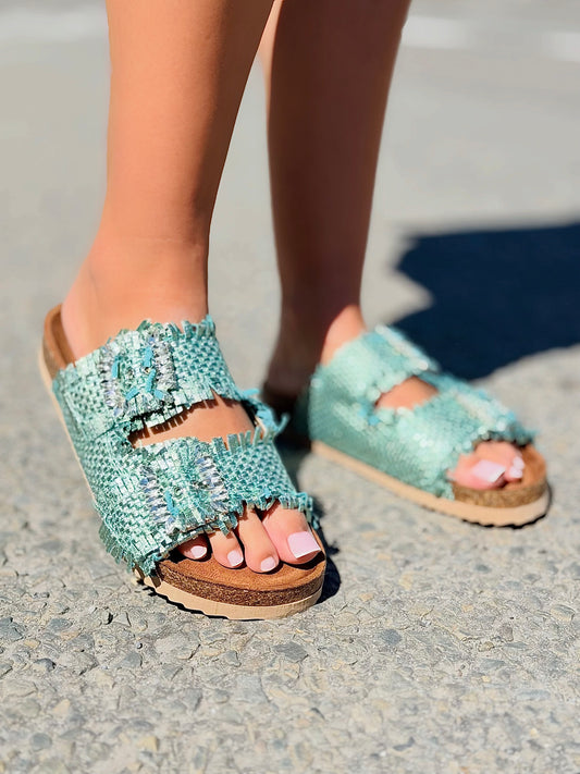 Clapettes « Disco» menthe