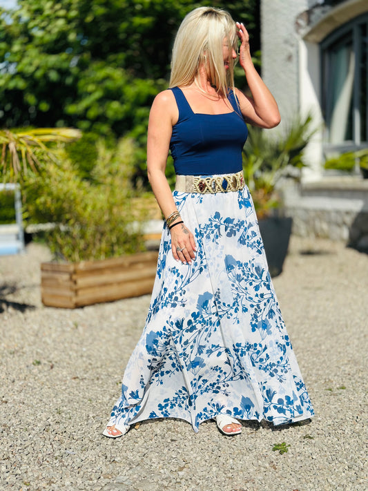 Jupe « FLORA » BLEU