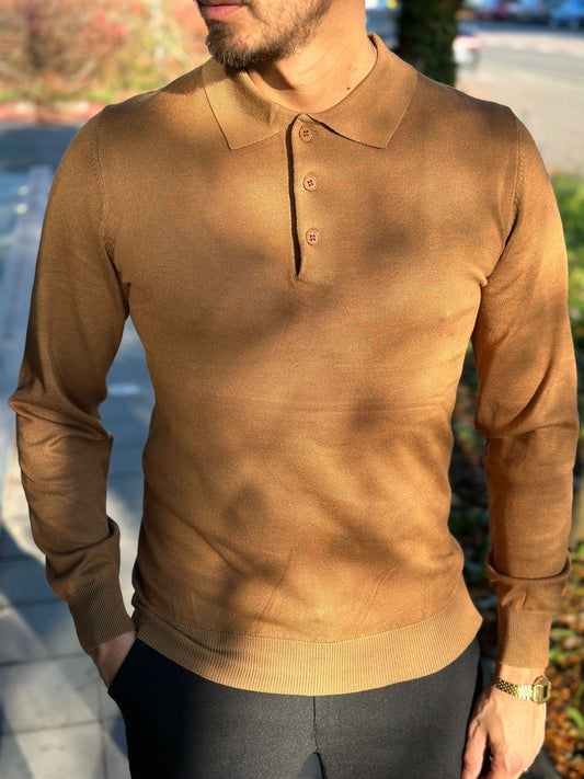 PULL POLO CAMEL