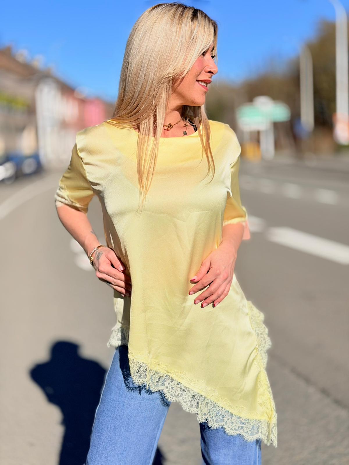 Pull "Citrique" Blanc