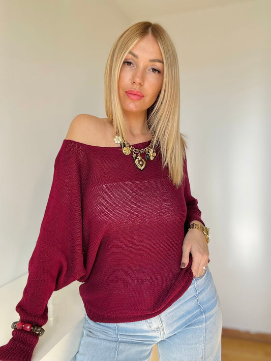 Pull « ANGELA » BORDEAUX