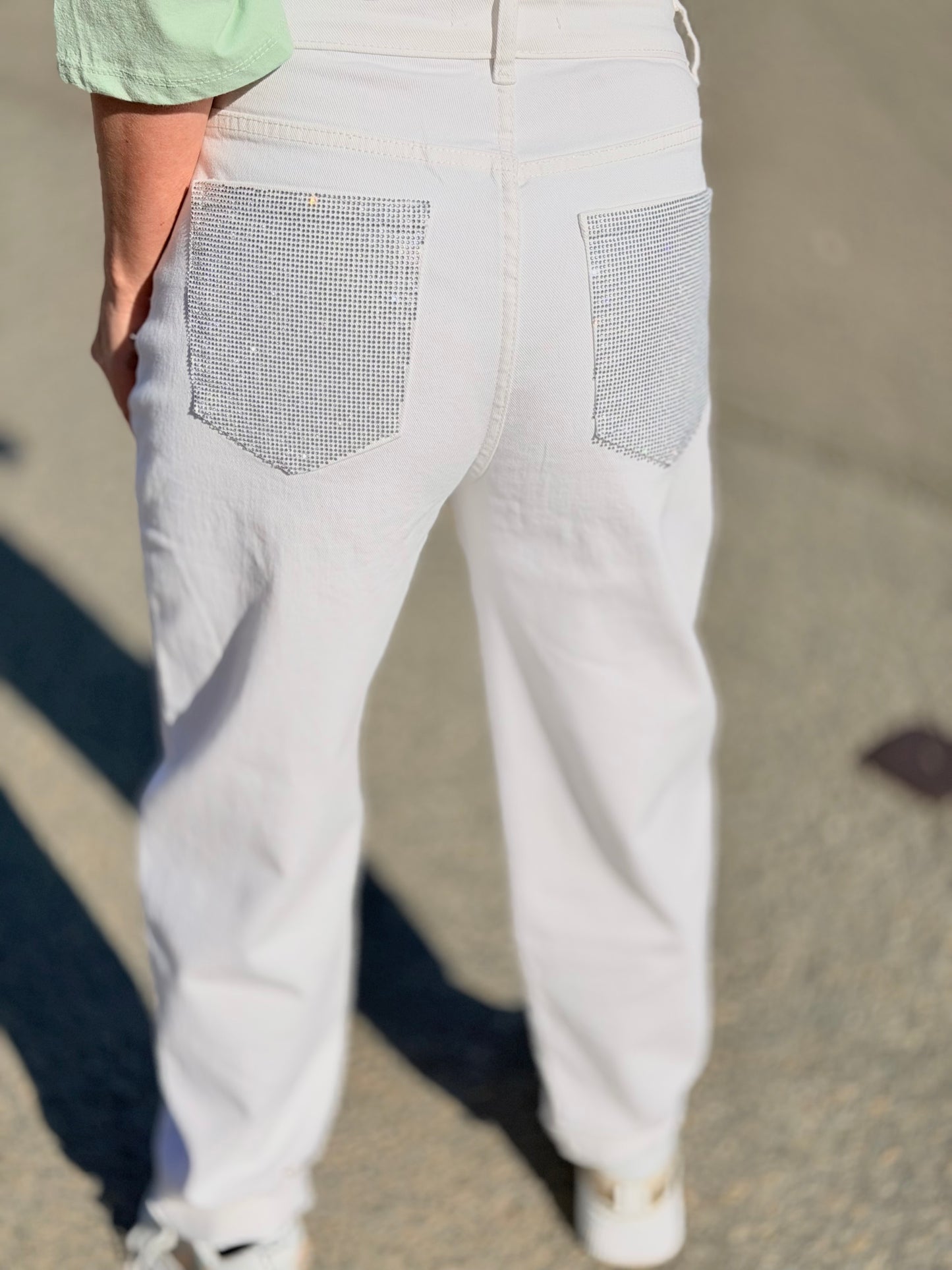 Jeans « LEANA » BLANC