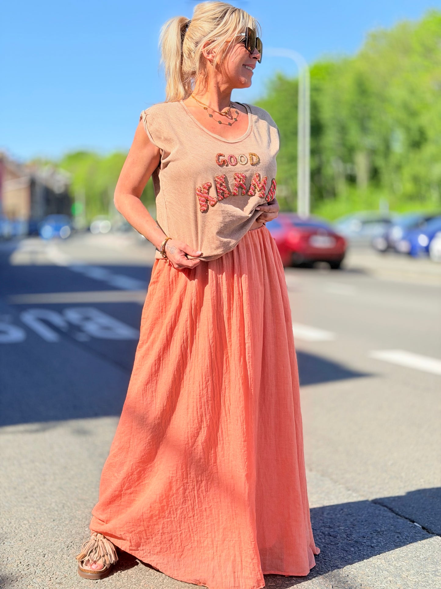 Jupe « Estella» orange