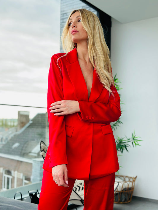 BLAZER SATINÉ ROUGE