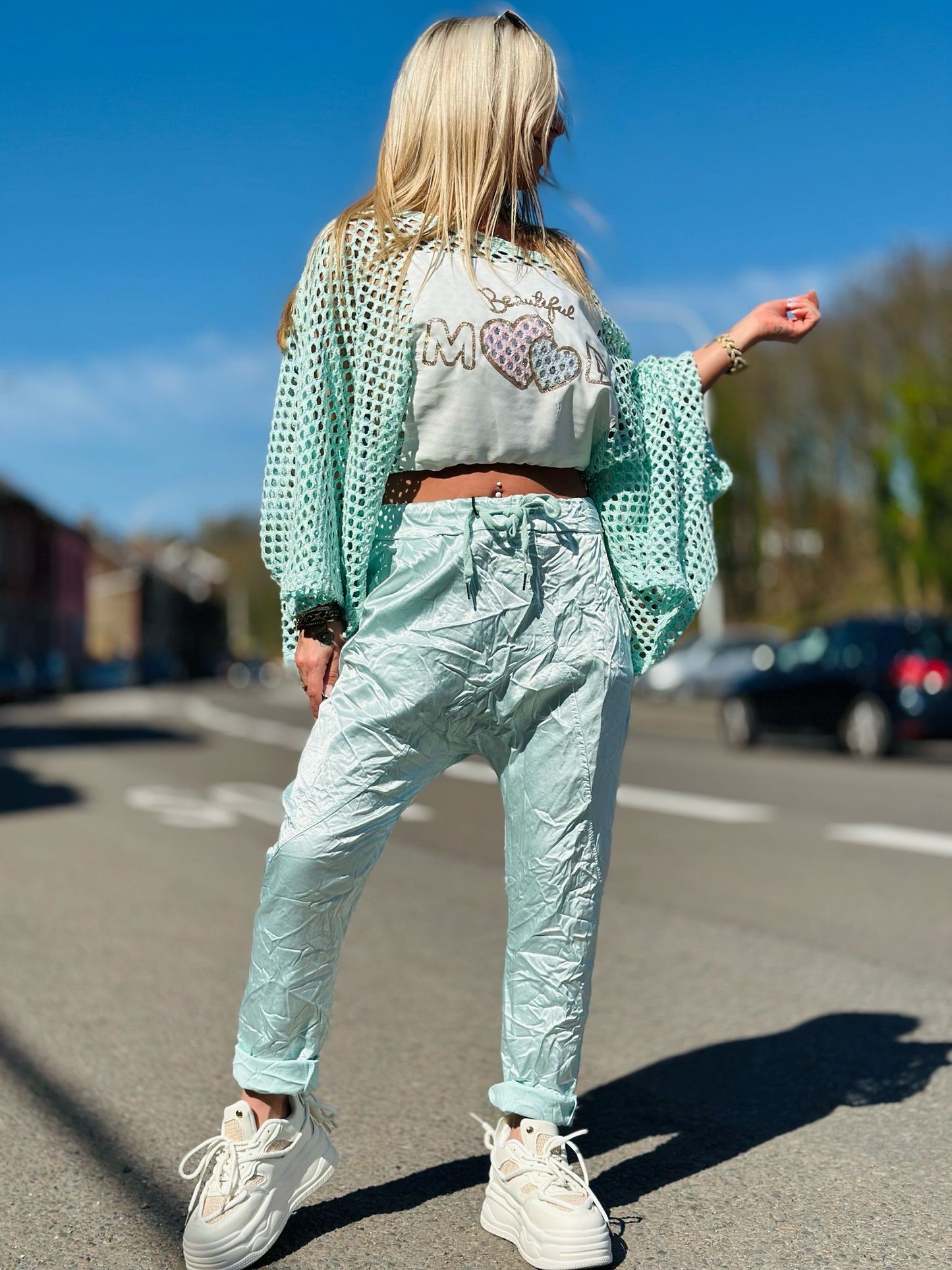 Pantalon « MENTHA » SATINÉ