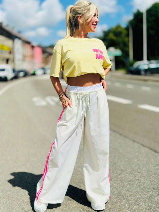 Pantalon « JULIETTE » JAUNE PASTEL