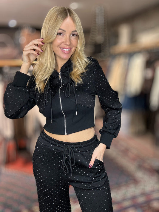 Jogging « NOIR » STRASS
