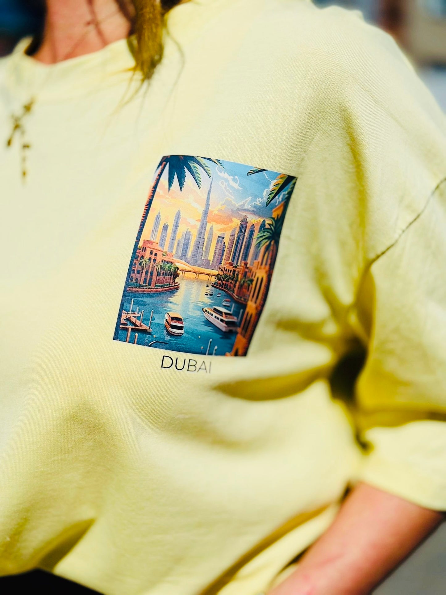 Tee-shirts « DUBAI » JAUNE PASTEL