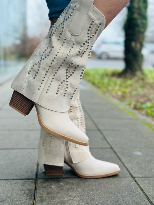 Santiag « BEIGE » MARINE