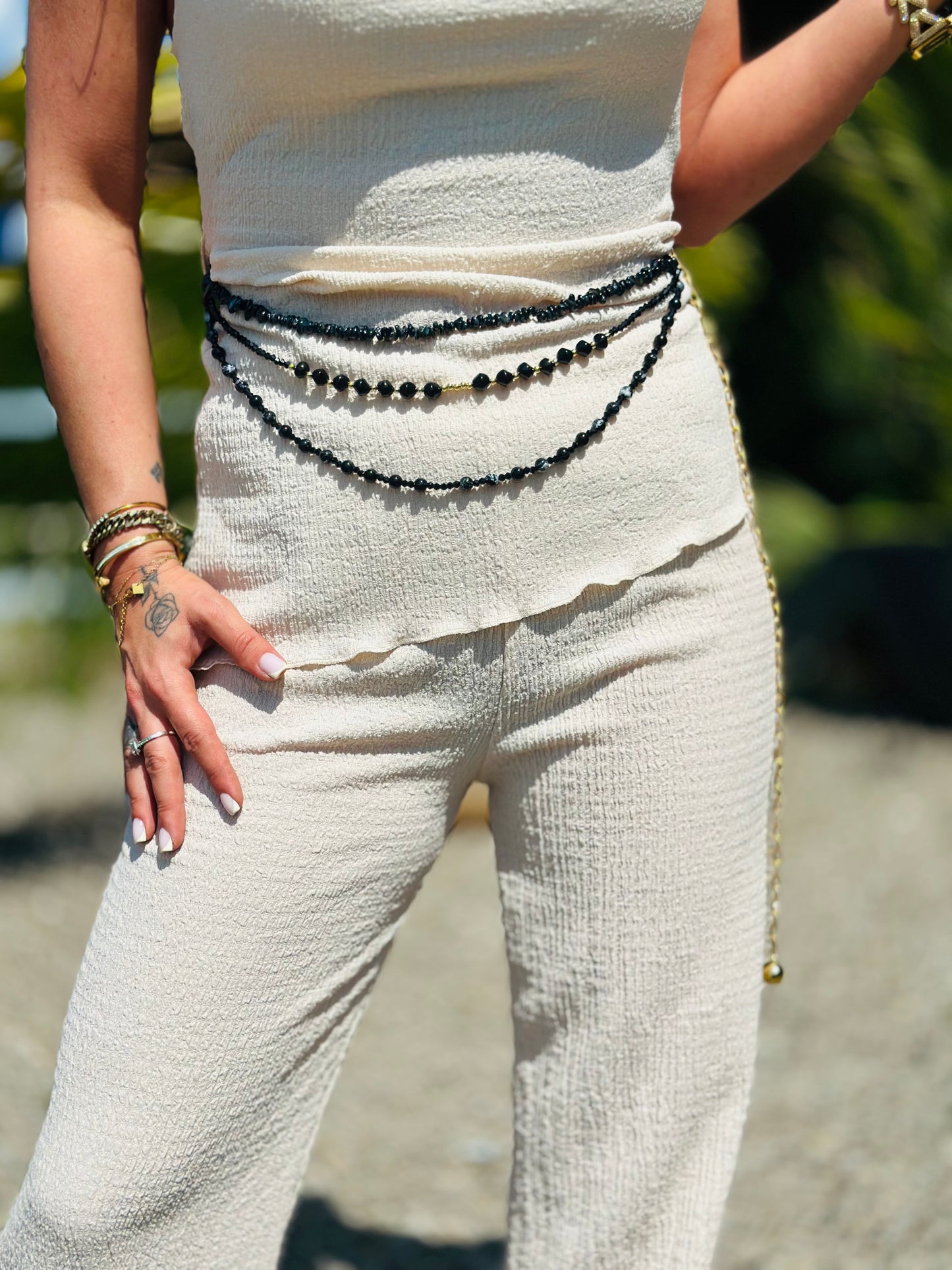 Ceinture « PERLE » NOIR