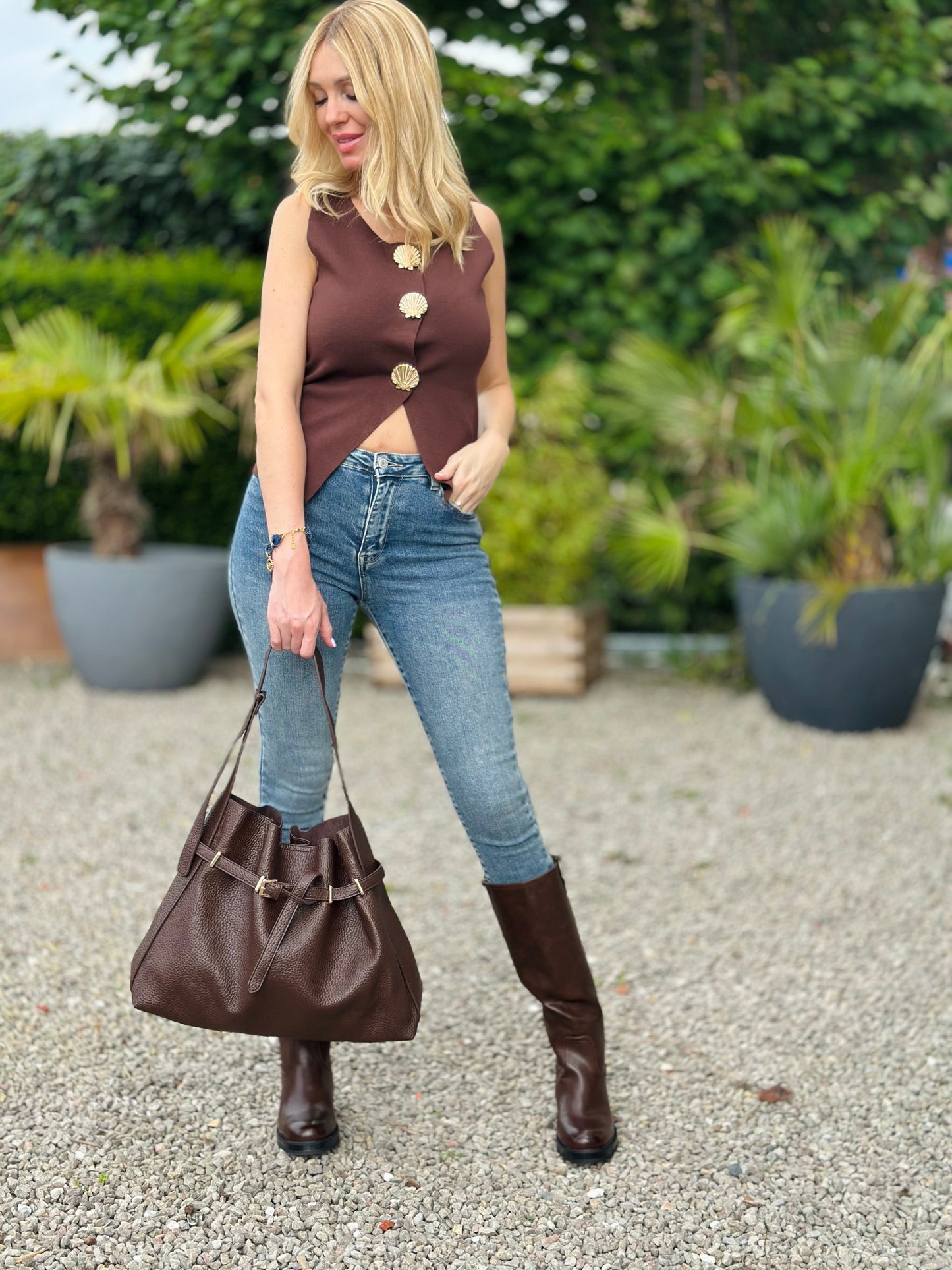 Blouse « COQUILLAGES » CHOCO