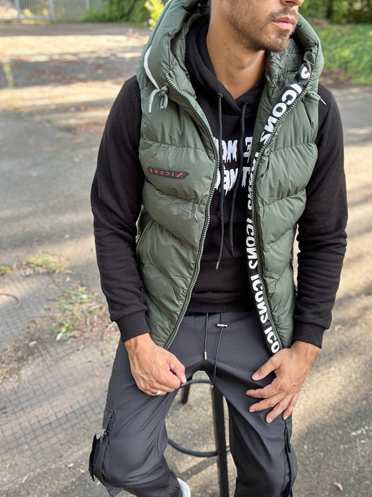 DOUDOUNE ICON SANS MANCHE KAKI