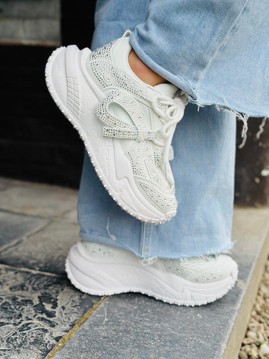 Sneakers «FULL STRASS» BLANCHE