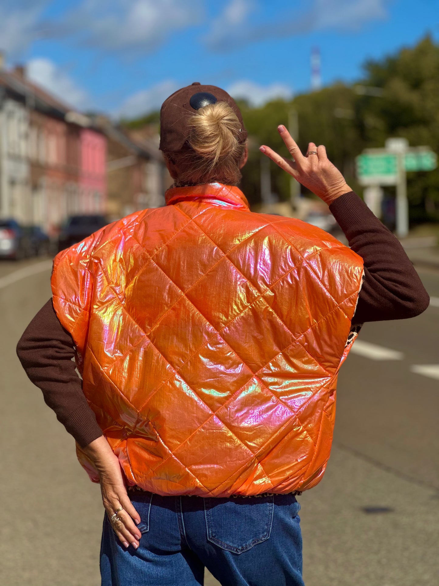 Veste "NICE" Orange Réversible