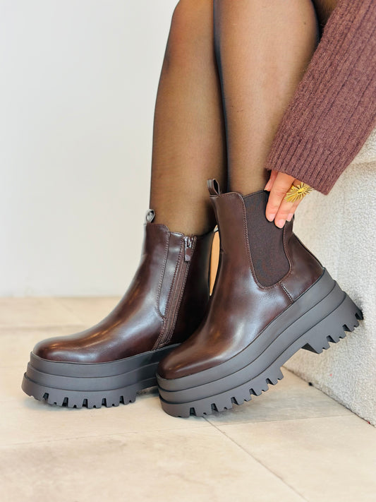 Bottine « CÉLINE » CHOCO
