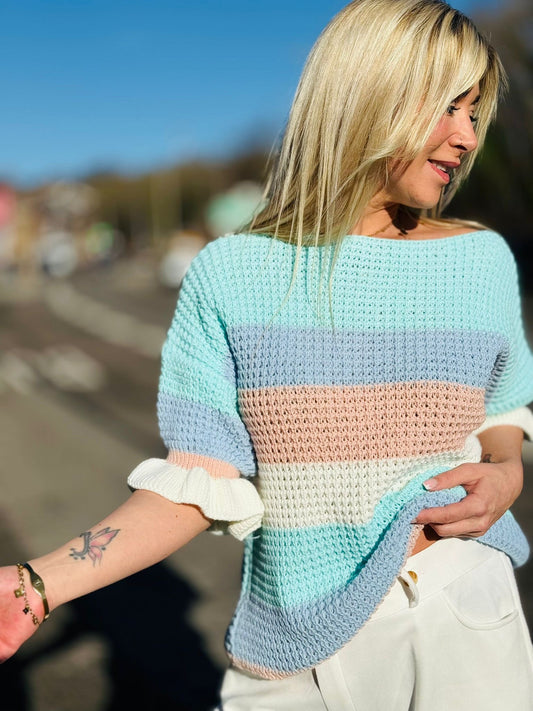 Pull "Madeline" Turquoise