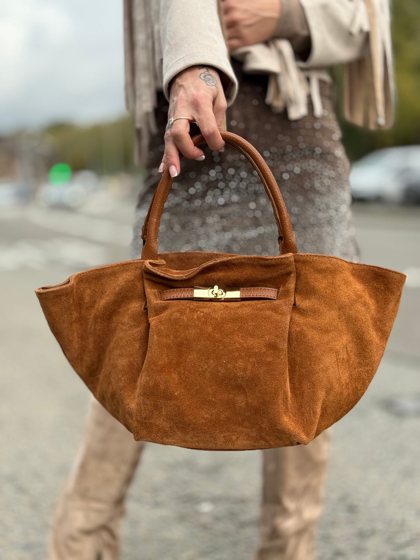 Sac « IRA » CUIR CAMEL