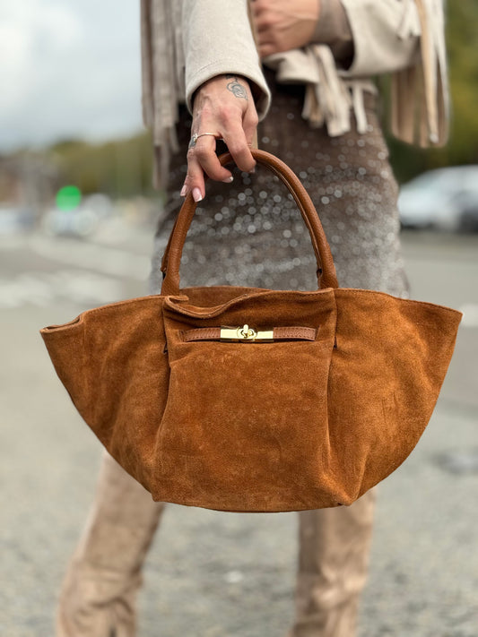 Sac « IRA » CUIR CAMEL