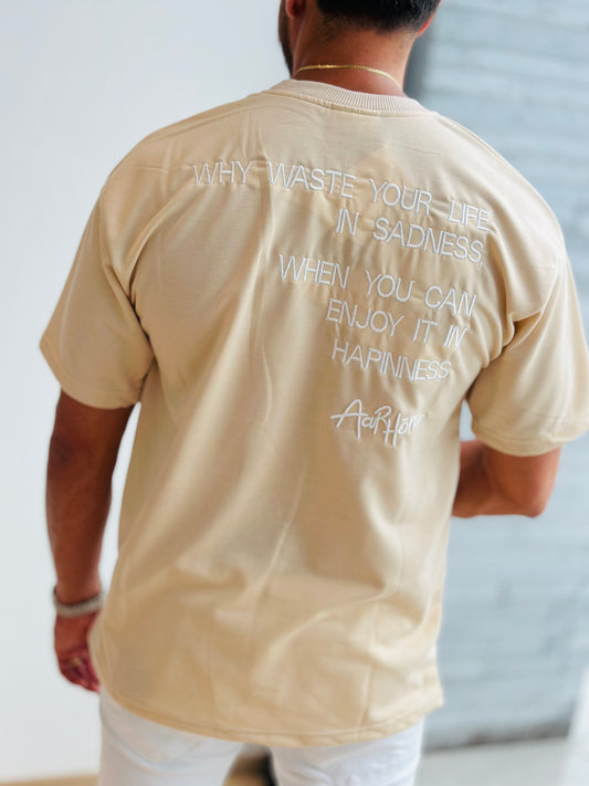 T SHIRT HAPINNESS BEIGE
