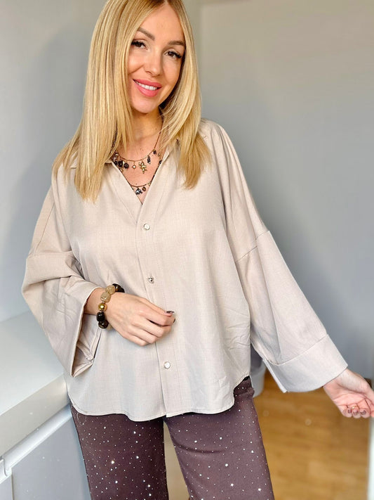 Chemisier "BONNIE" Beige