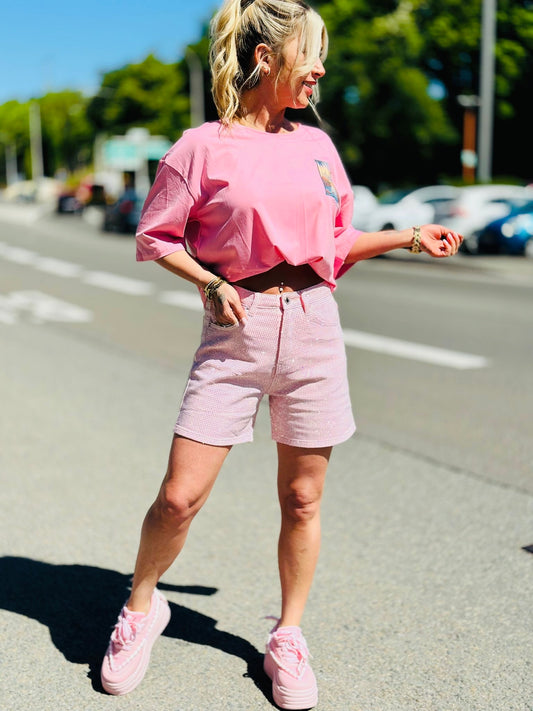 Short « STRASS » ROSE
