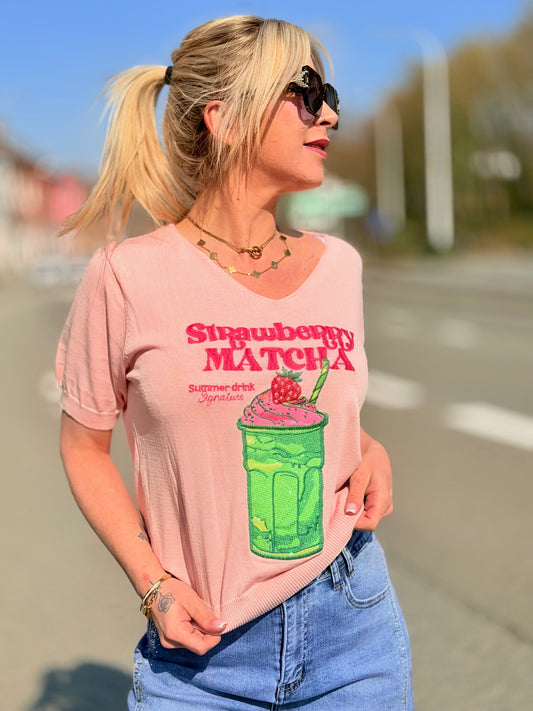 T shirt «Matcha» rose