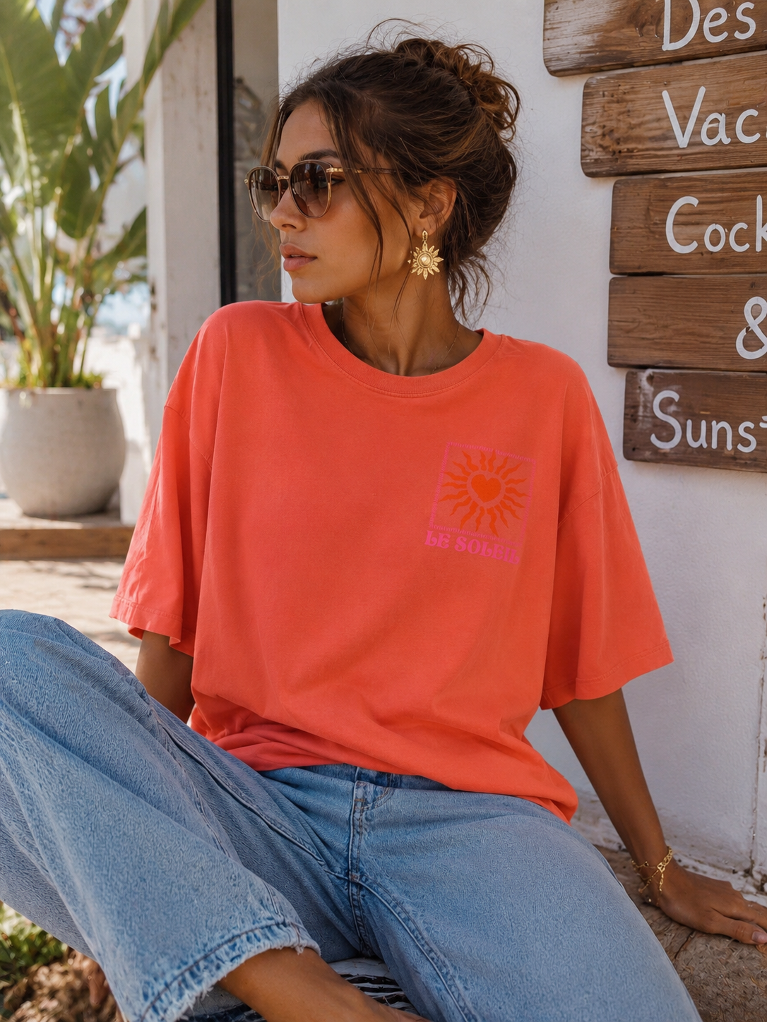 T-shirt «Soleil» orange