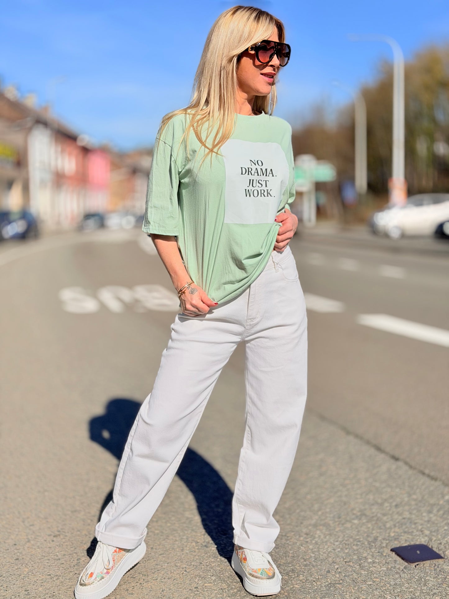 T-shirt « DRAMA » VERT MENTHE