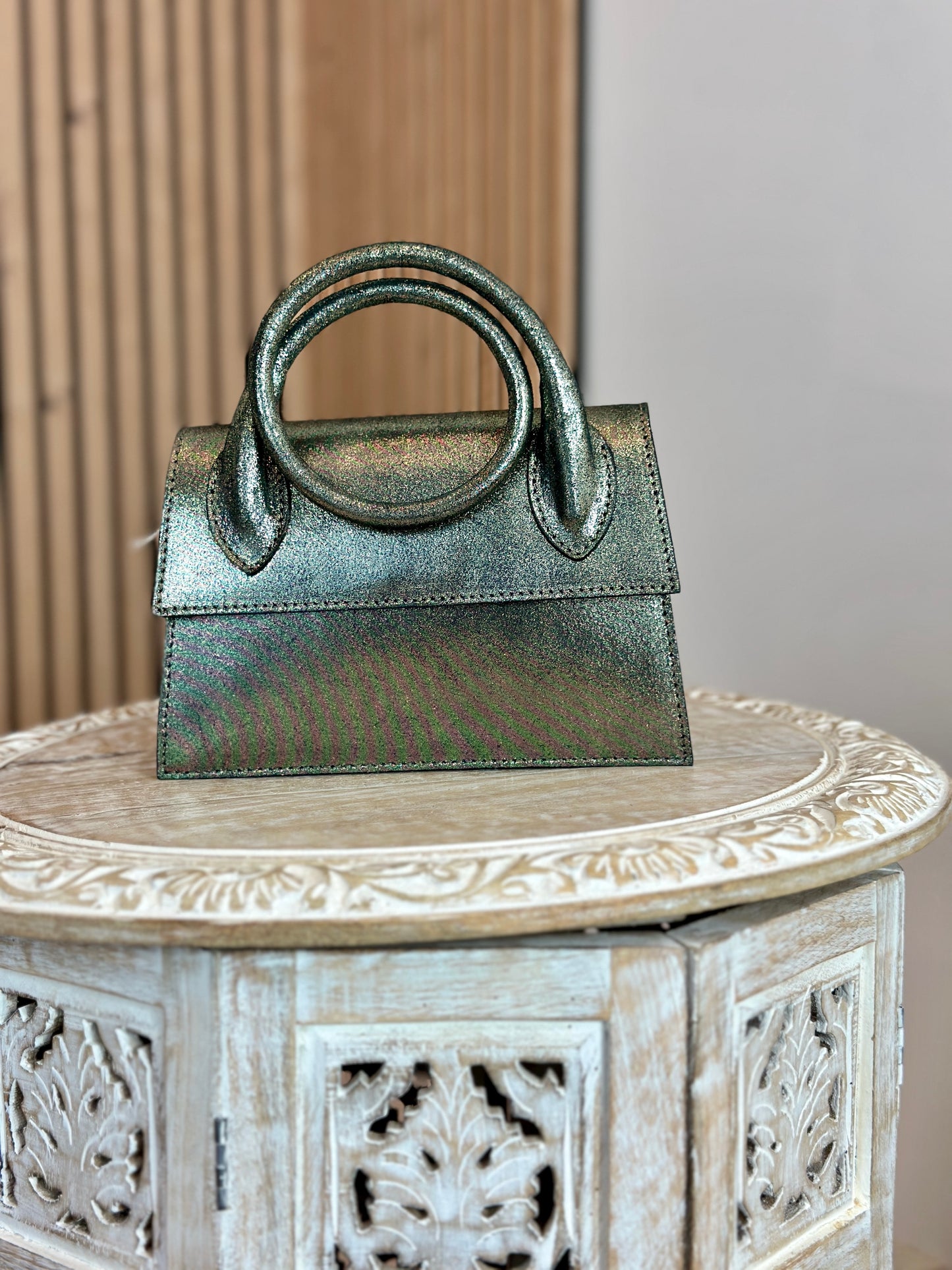 SAC EN CUIR  LINA KAKI
