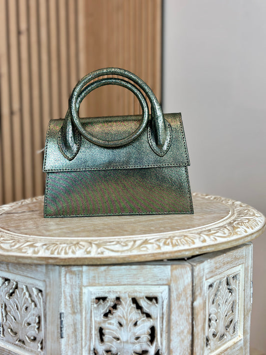 SAC EN CUIR  LINA KAKI