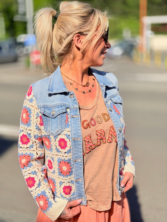 Veste «Crochet» color