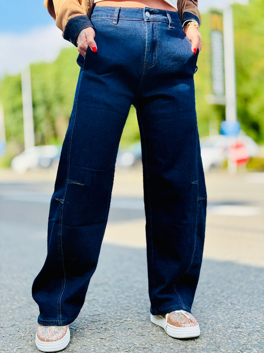 Jeans «ballon» brut