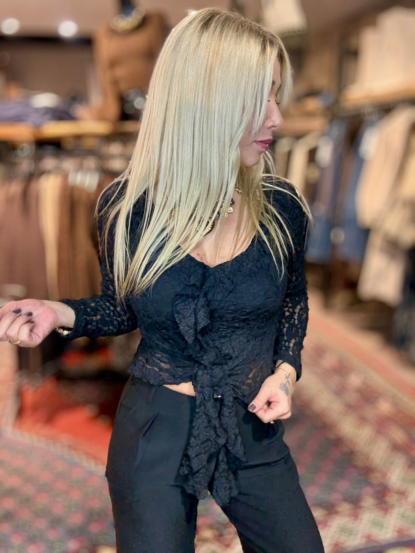 Blouse «Dentelle» noir