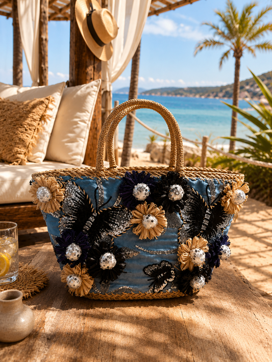 Sac «Panier» bleu