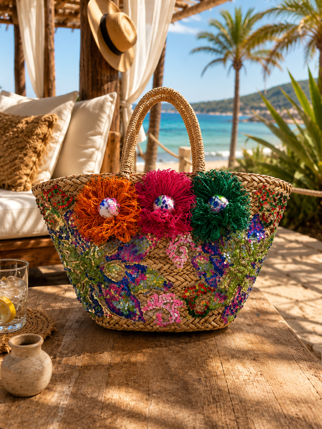 Sac «Panier» fleur