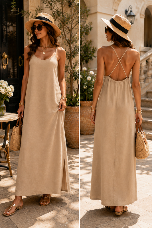 Robe «Adeline» taupe