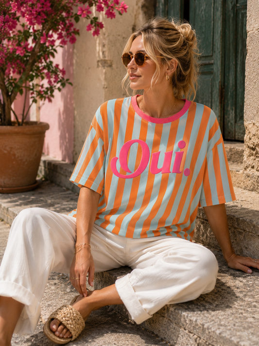 T-shirt «Oui» orange