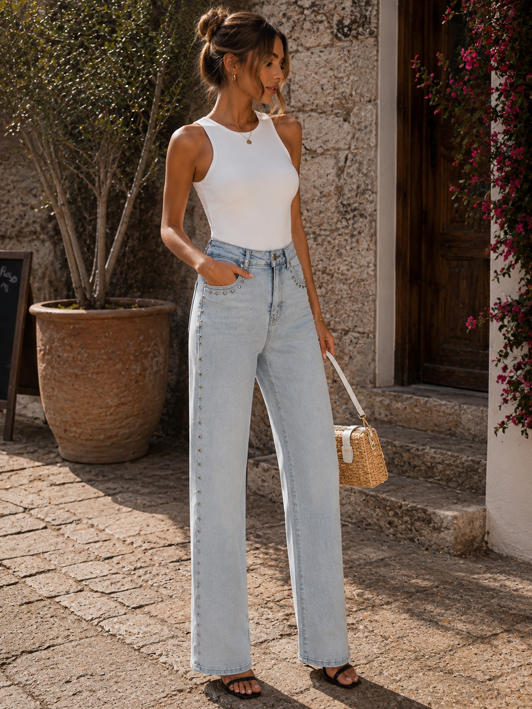 Jeans «Star strass»