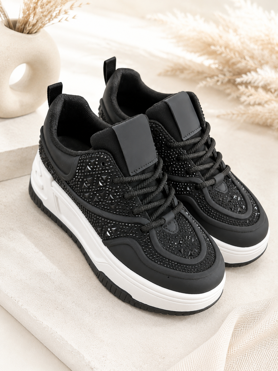 Sneakers «Strass» noir