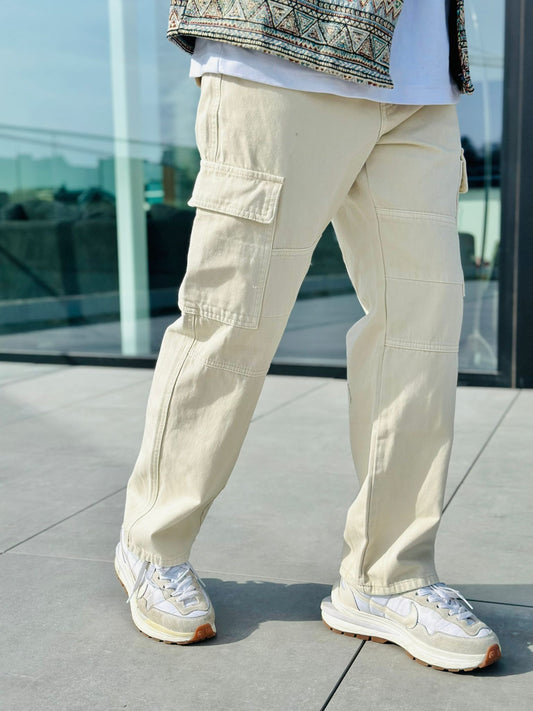 JEANS CARGO BEIGE (455)