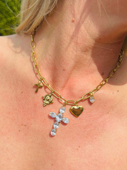 Collier «CROIX» acier inoxydable