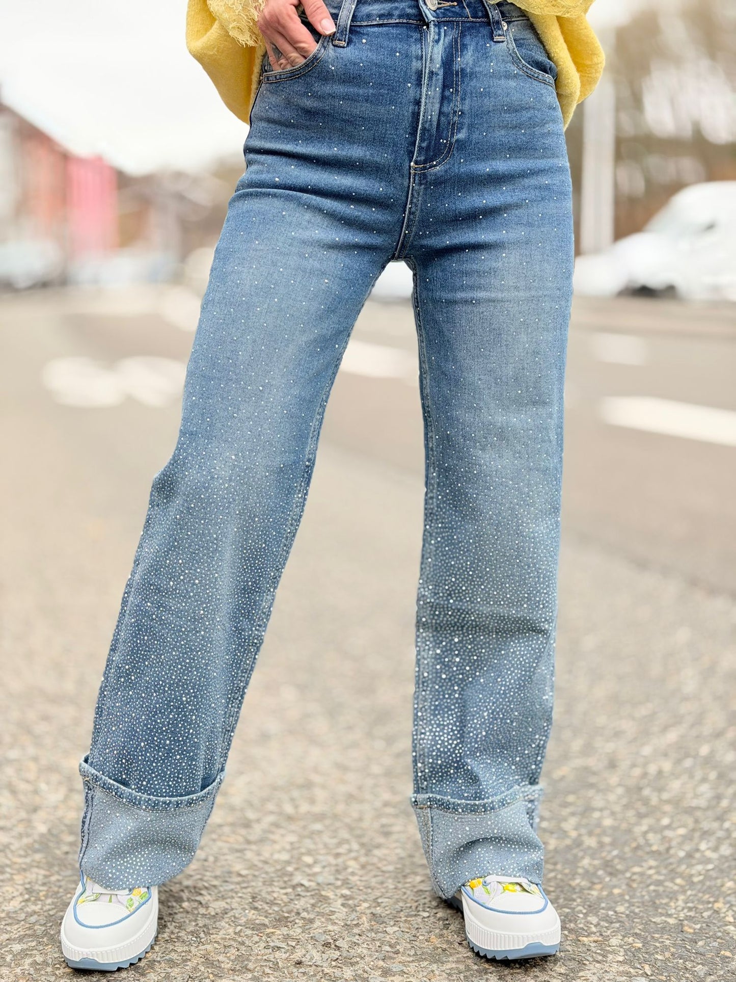 Jeans « STRASSY» bleu