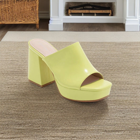 MULES TALON VERT CITRON