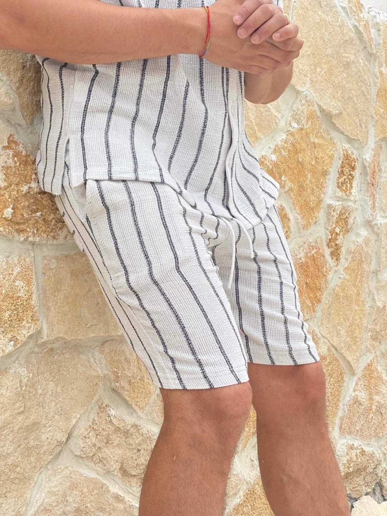 Short ligné Calo blanc