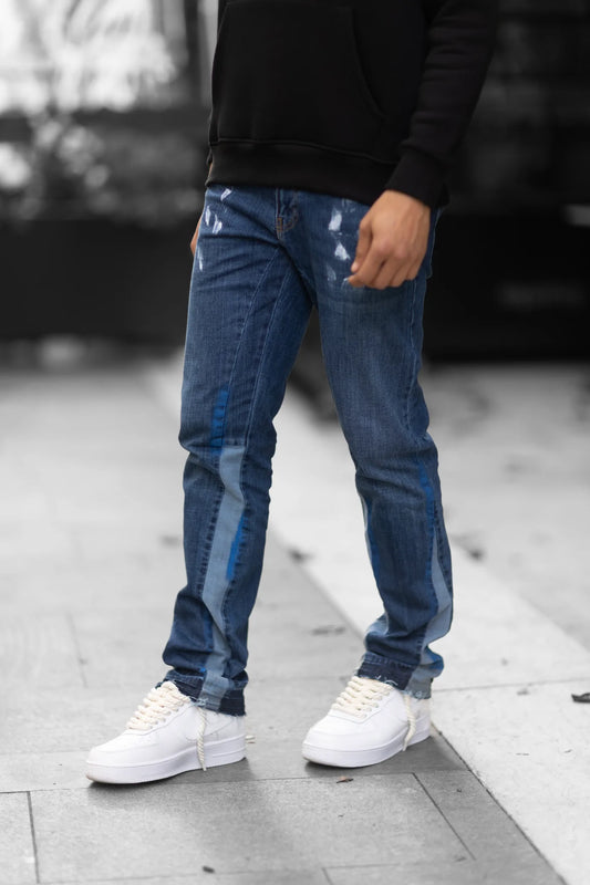 JEANS NAVY BLUE RAPIÈCEMENT